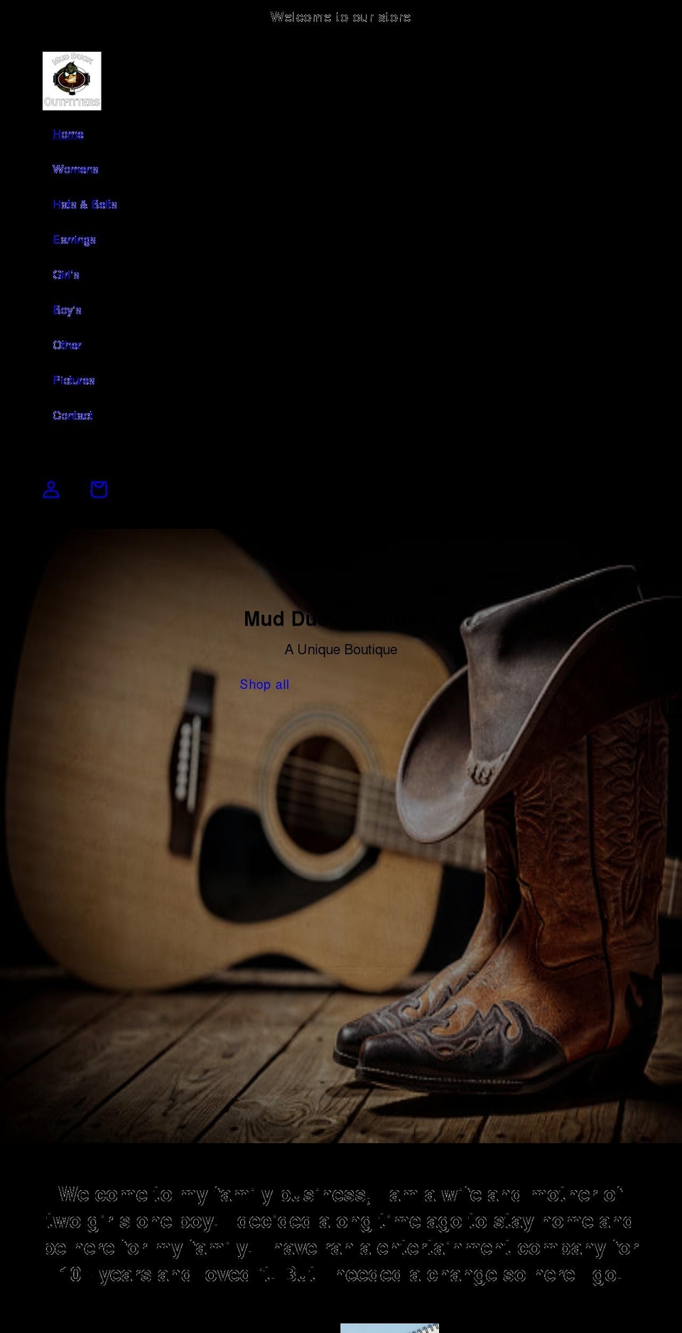 mudduckoutfitters.com shopify website screenshot