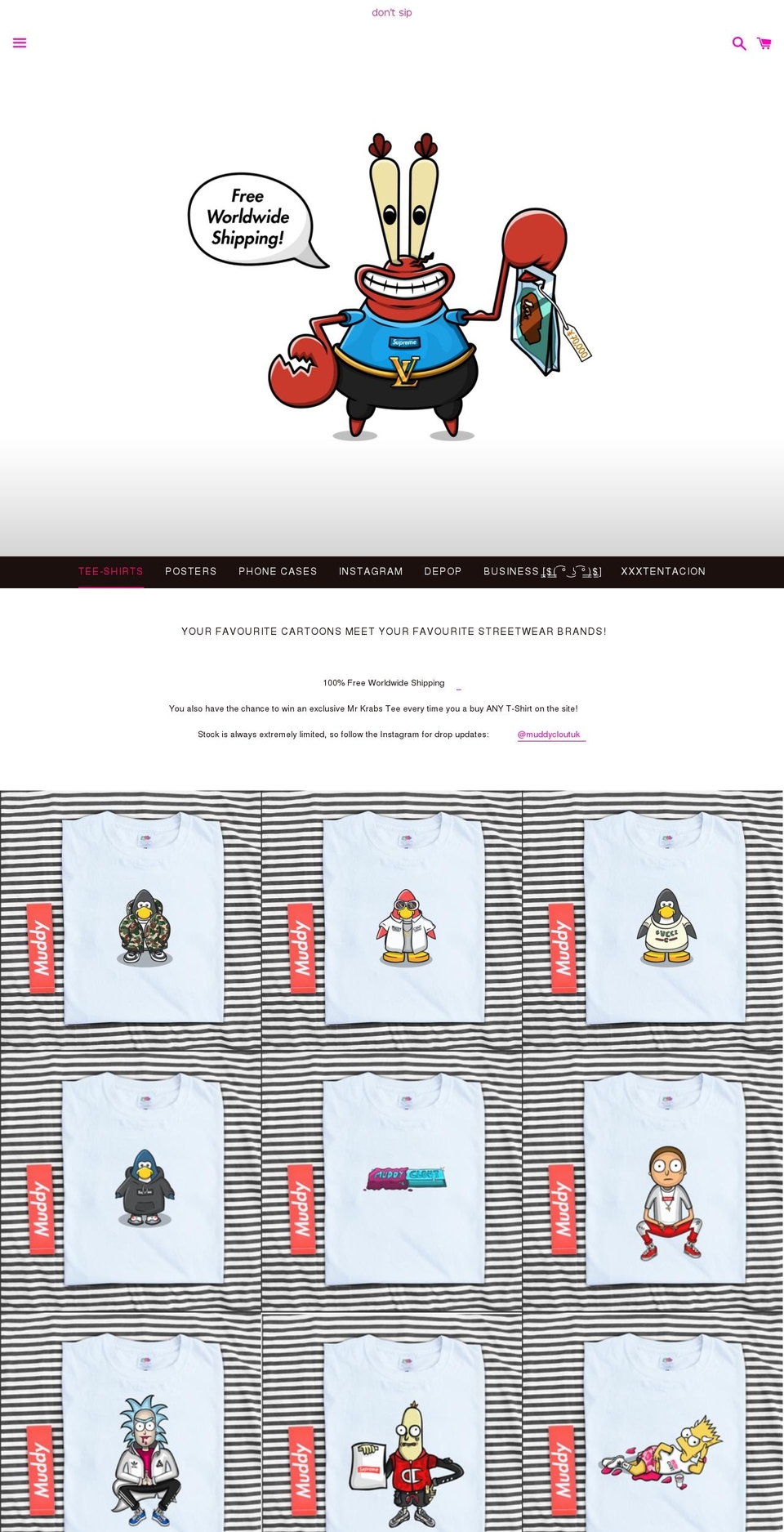 muddyclout.com — Shopify storefront screenshot