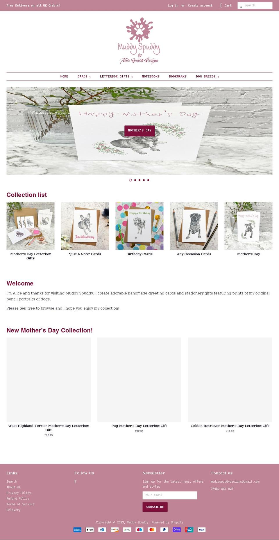 muddyspuddy.co.uk shopify website screenshot