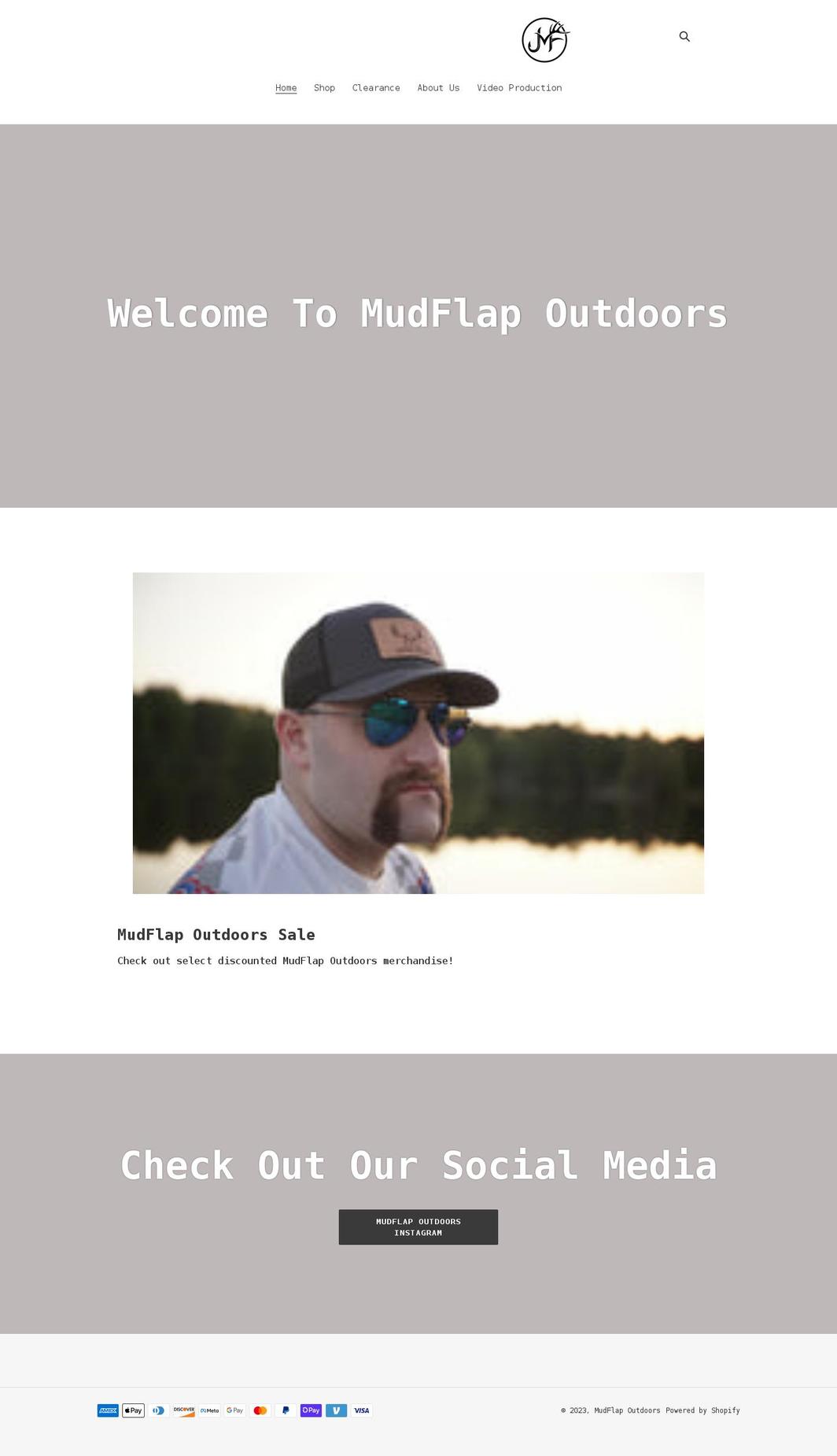 mudflapoutdoors.com shopify website screenshot