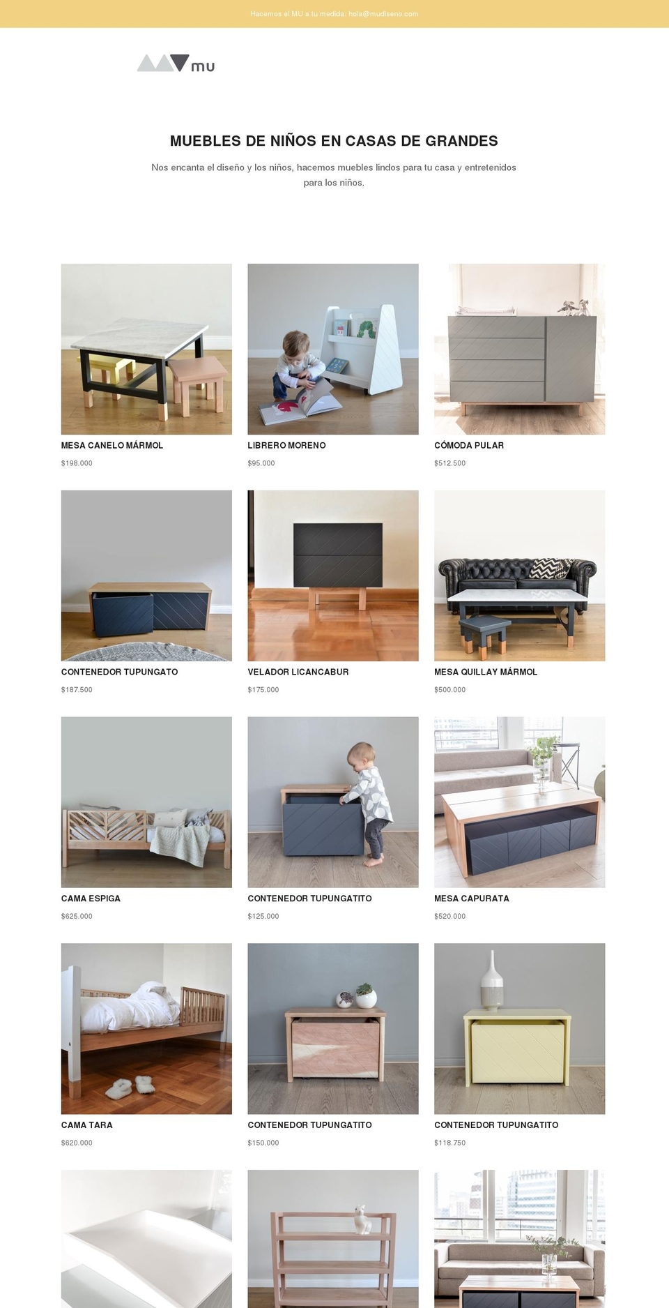 mudiseno.com — Shopify storefront screenshot