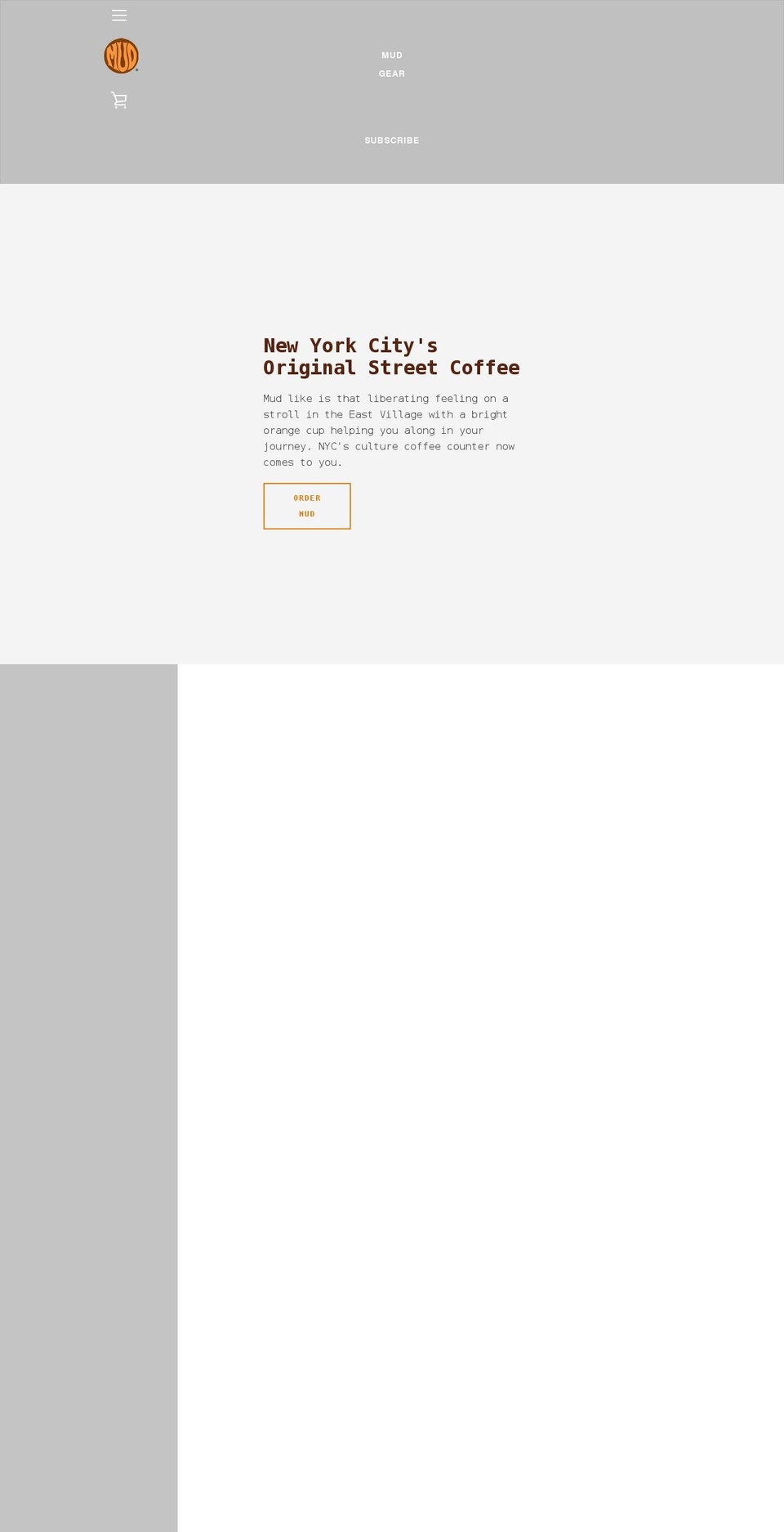 mudnyc.com shopify website screenshot