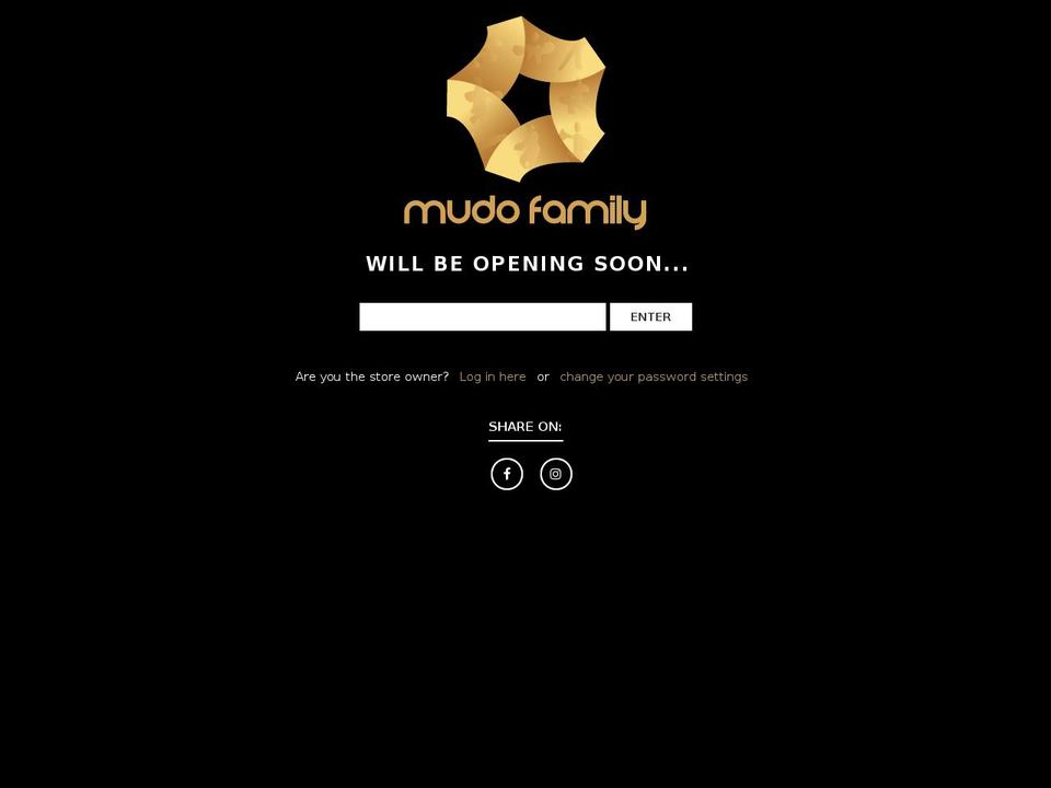 mudofamily.com — Shopify storefront screenshot