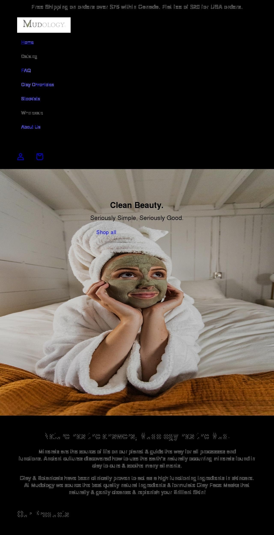 mudology.com shopify website screenshot