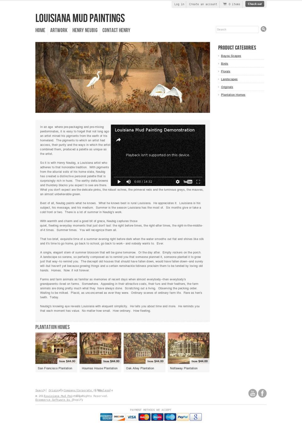 mudpainting.com shopify website screenshot