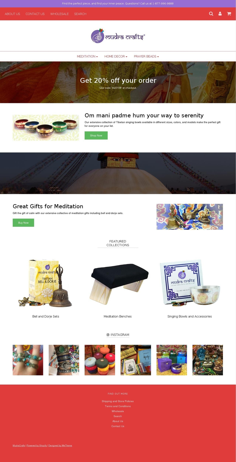 mudracrafts.com shopify website screenshot