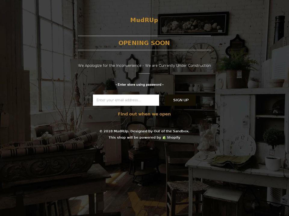 mudrup.com — Shopify storefront screenshot