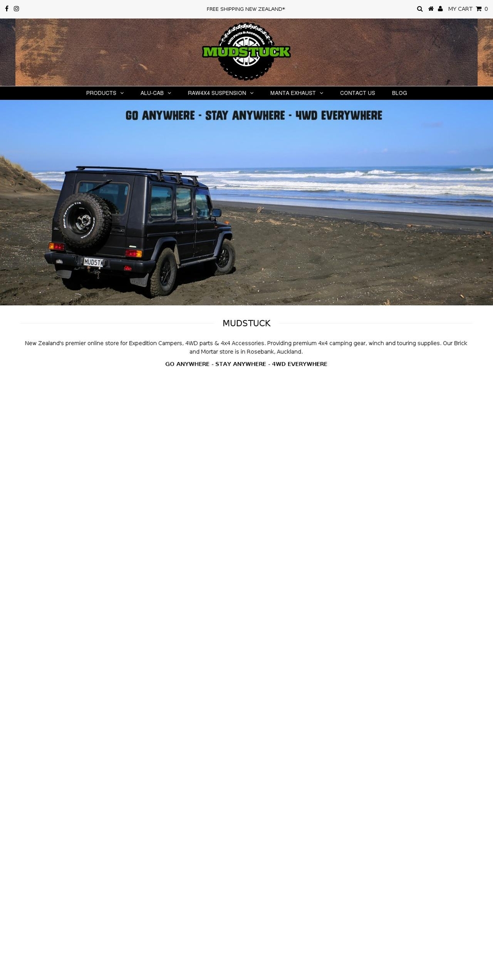 mudstuck.co.nz shopify website screenshot