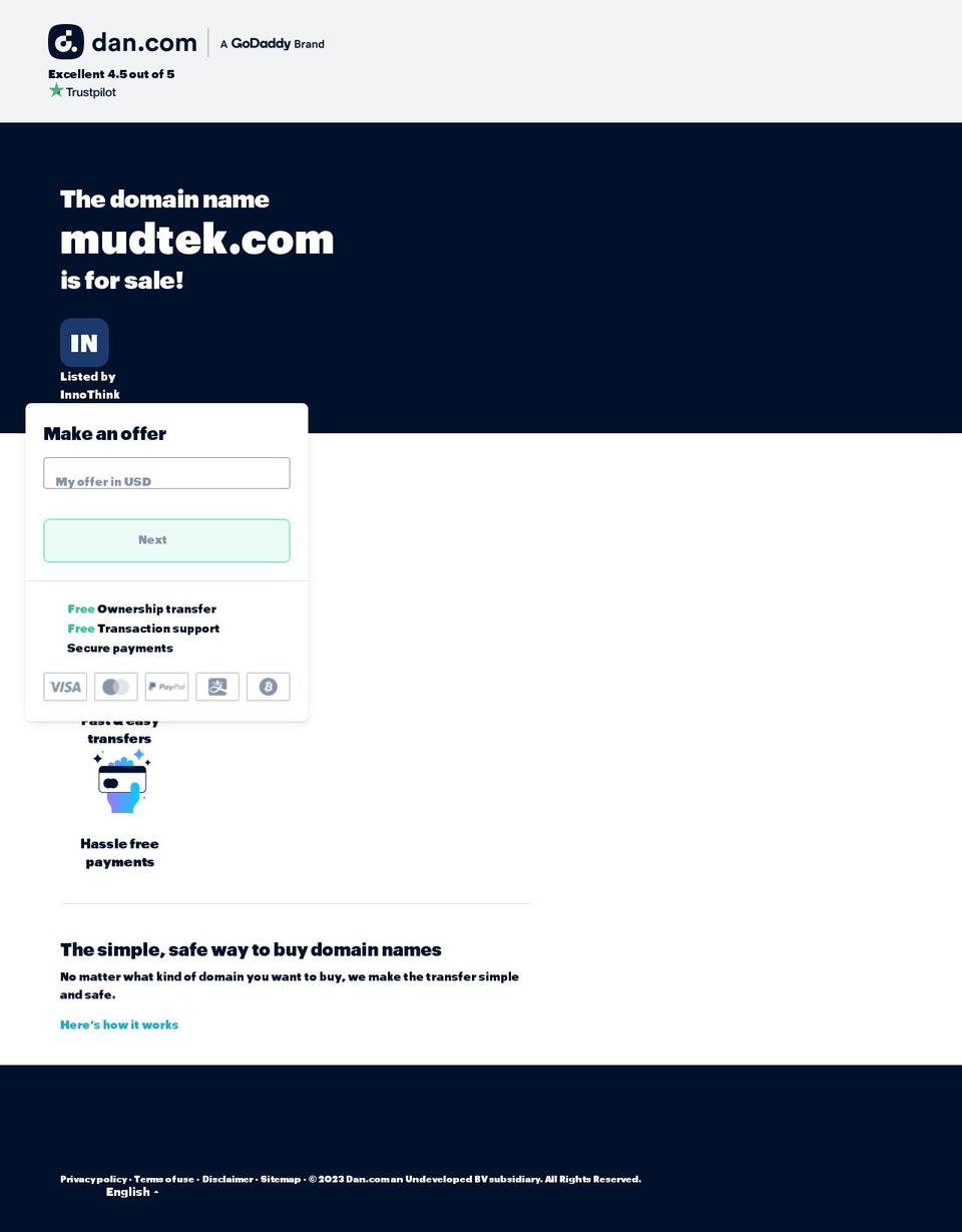 mudtek.com — Shopify storefront screenshot