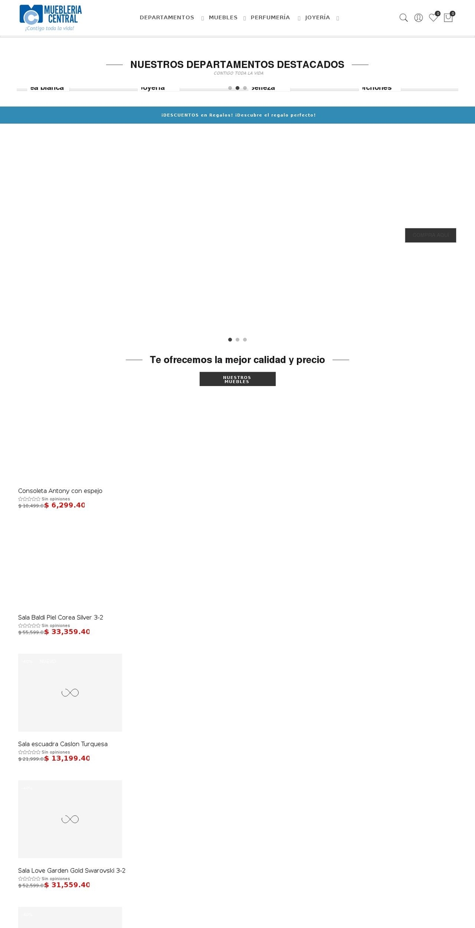 elessi Shopify theme site example muebleria.com.mx