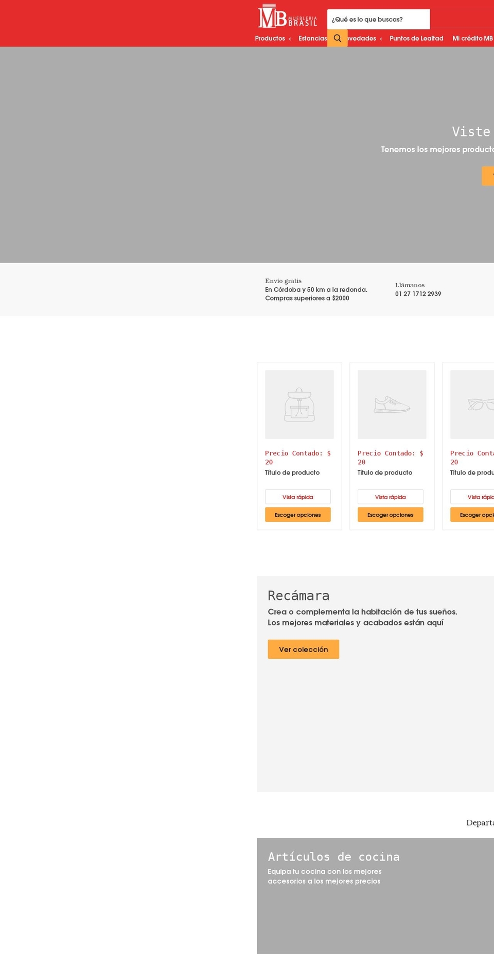 muebleriabrasil.com shopify website screenshot