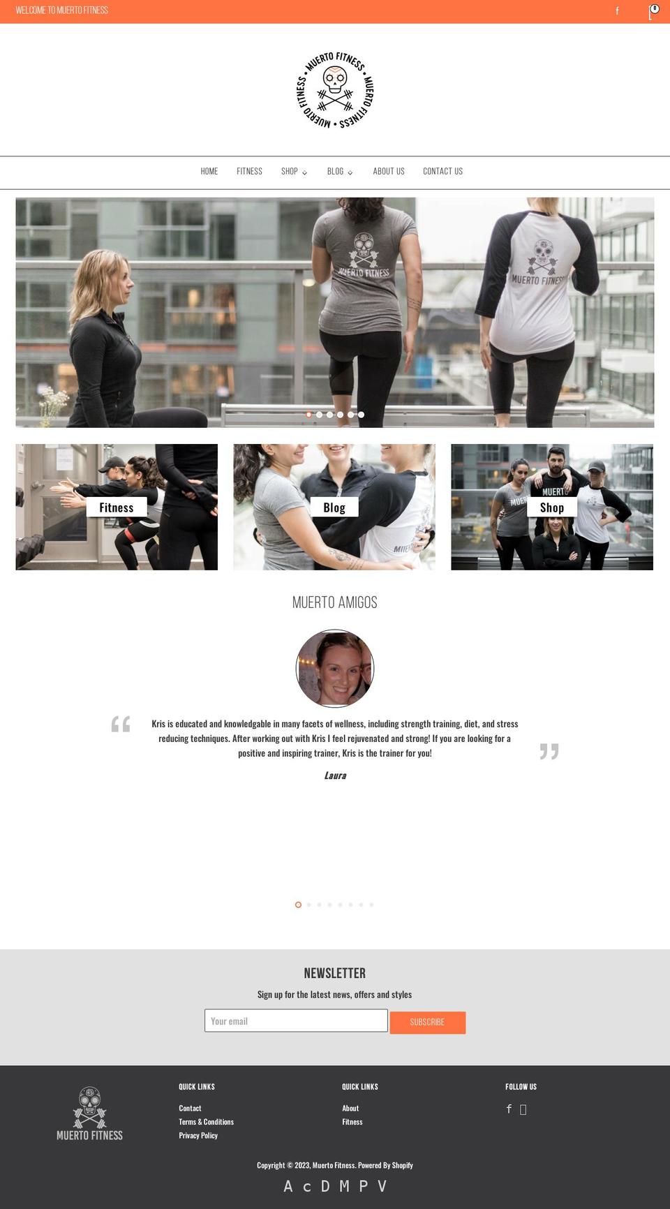 muertofitness.com — Shopify storefront screenshot