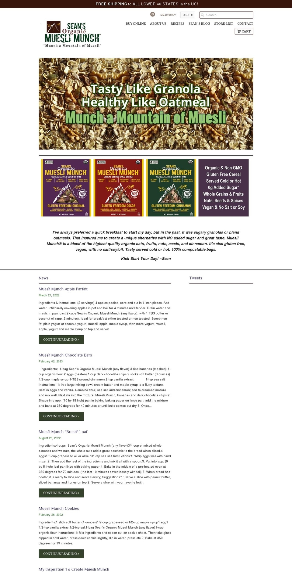 mueslimunch.myshopify.com shopify website screenshot