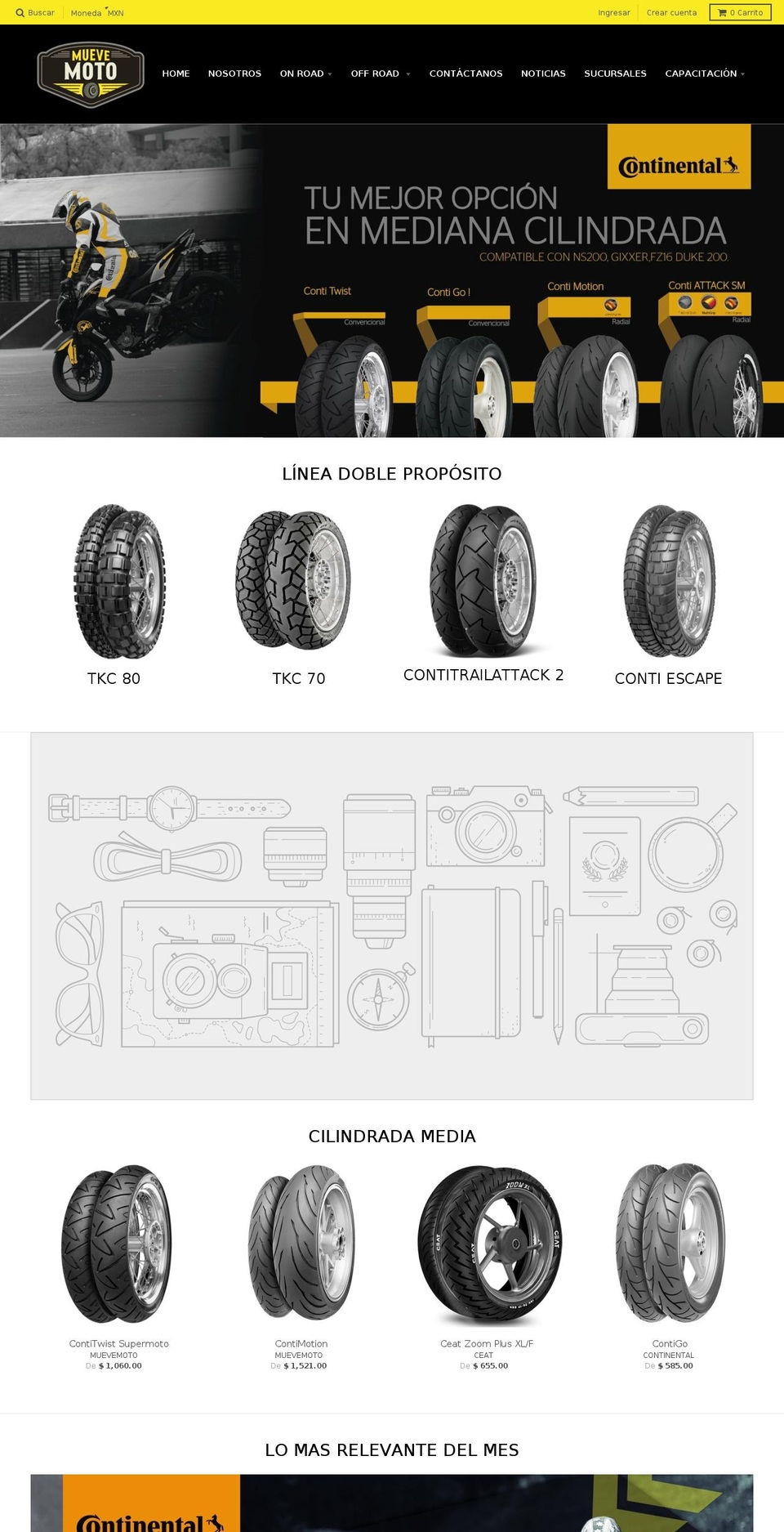 muevemoto.com — Shopify storefront screenshot