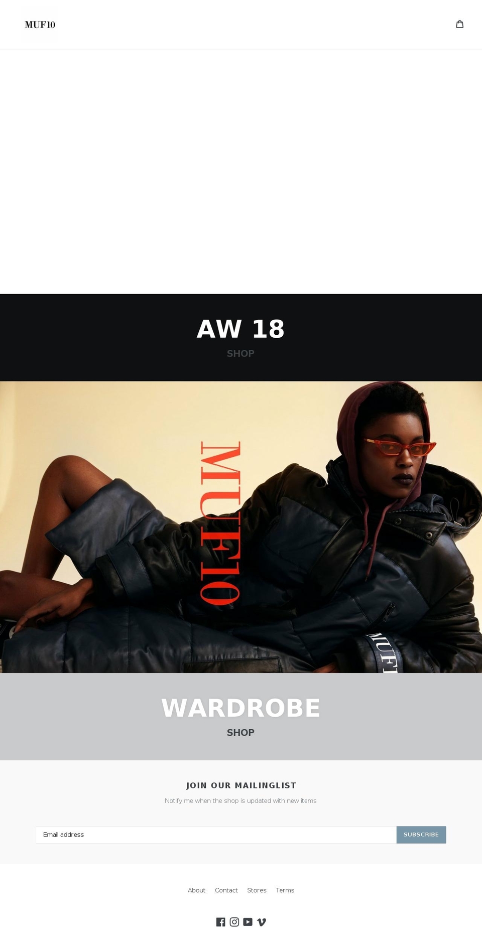 muf10.com shopify website screenshot