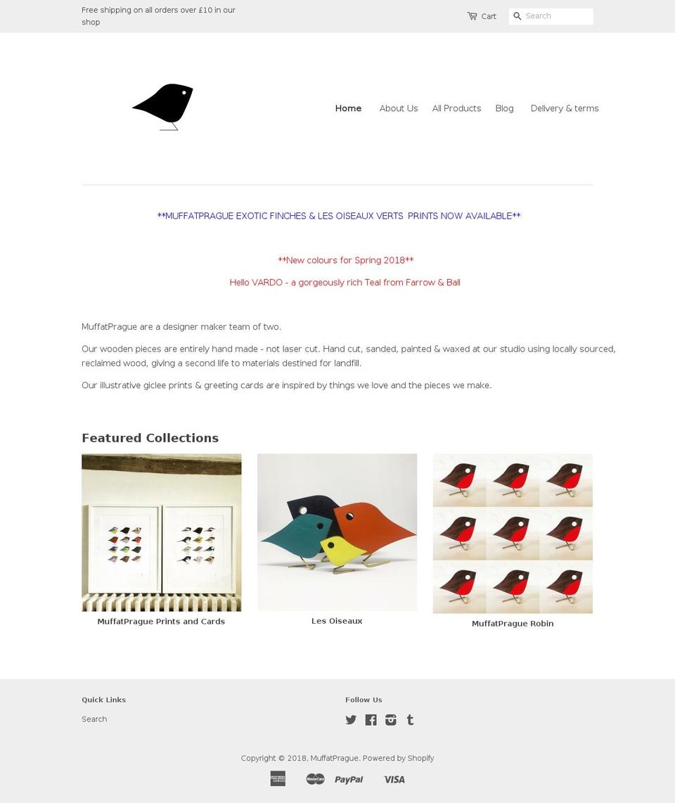 muffatprague.com — Shopify storefront screenshot