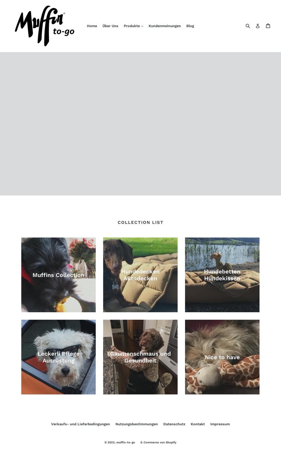 muffin-to-go.com — Shopify storefront screenshot