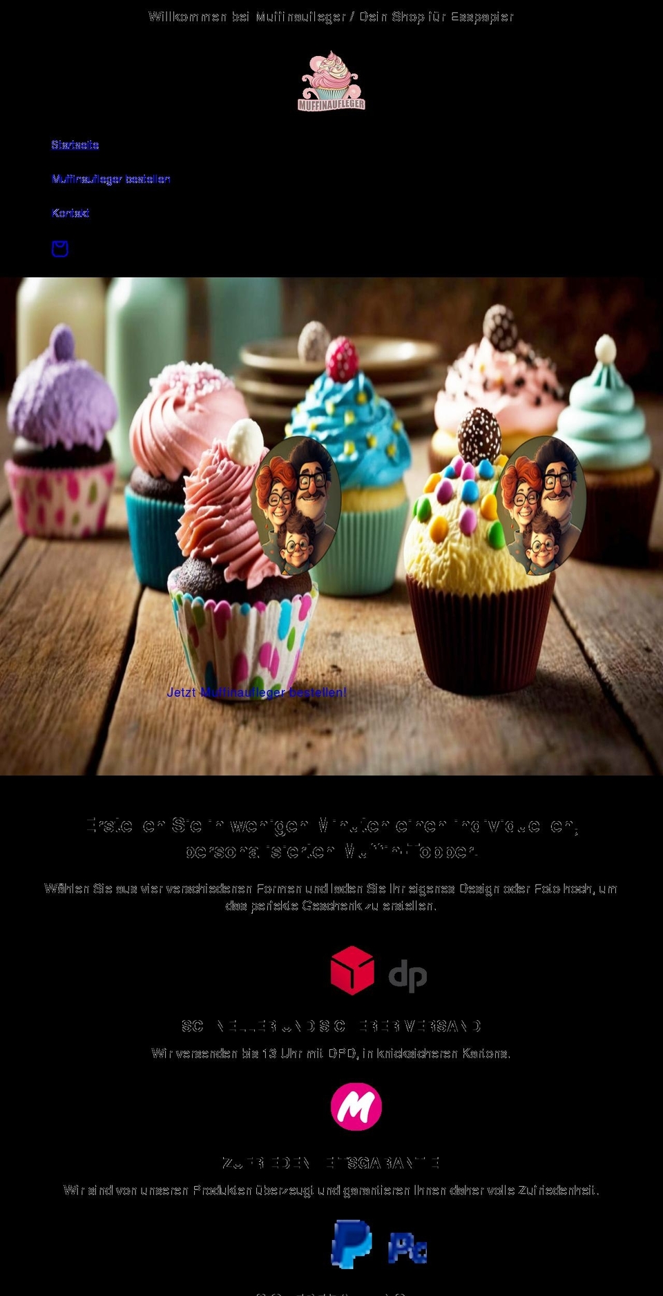 muffinaufleger.de shopify website screenshot