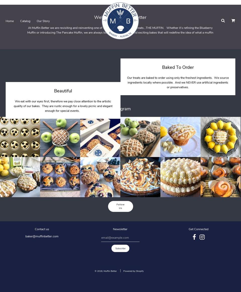 muffinbetter.com — Shopify storefront screenshot