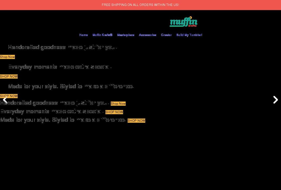 muffinkrafts.com shopify website screenshot