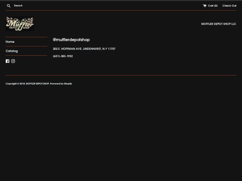 mufflerdepotshop.com — Shopify storefront screenshot