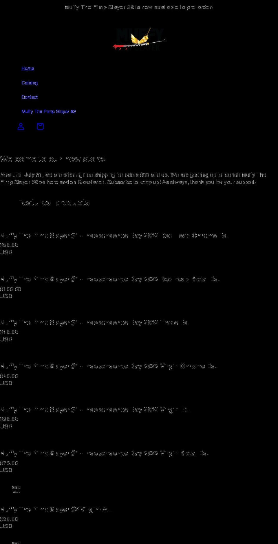 muffythepimpslayer.com shopify website screenshot