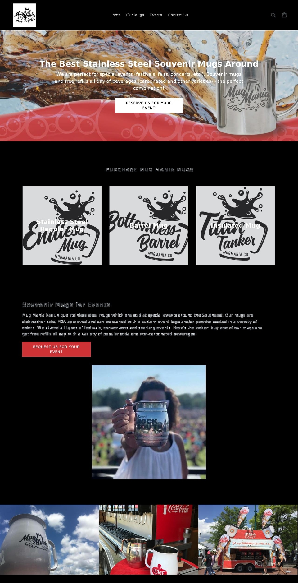 mug-mania.com — Shopify storefront screenshot