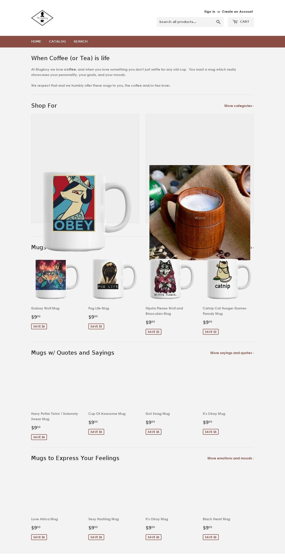 mugboy.com — Shopify storefront screenshot
