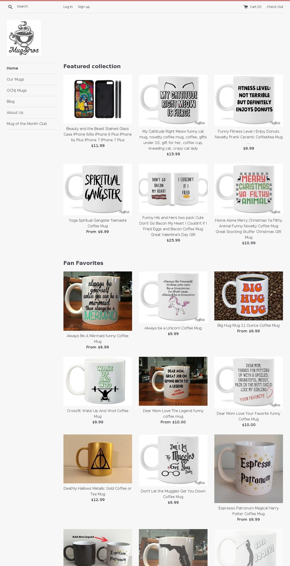 mugbros.com shopify website screenshot
