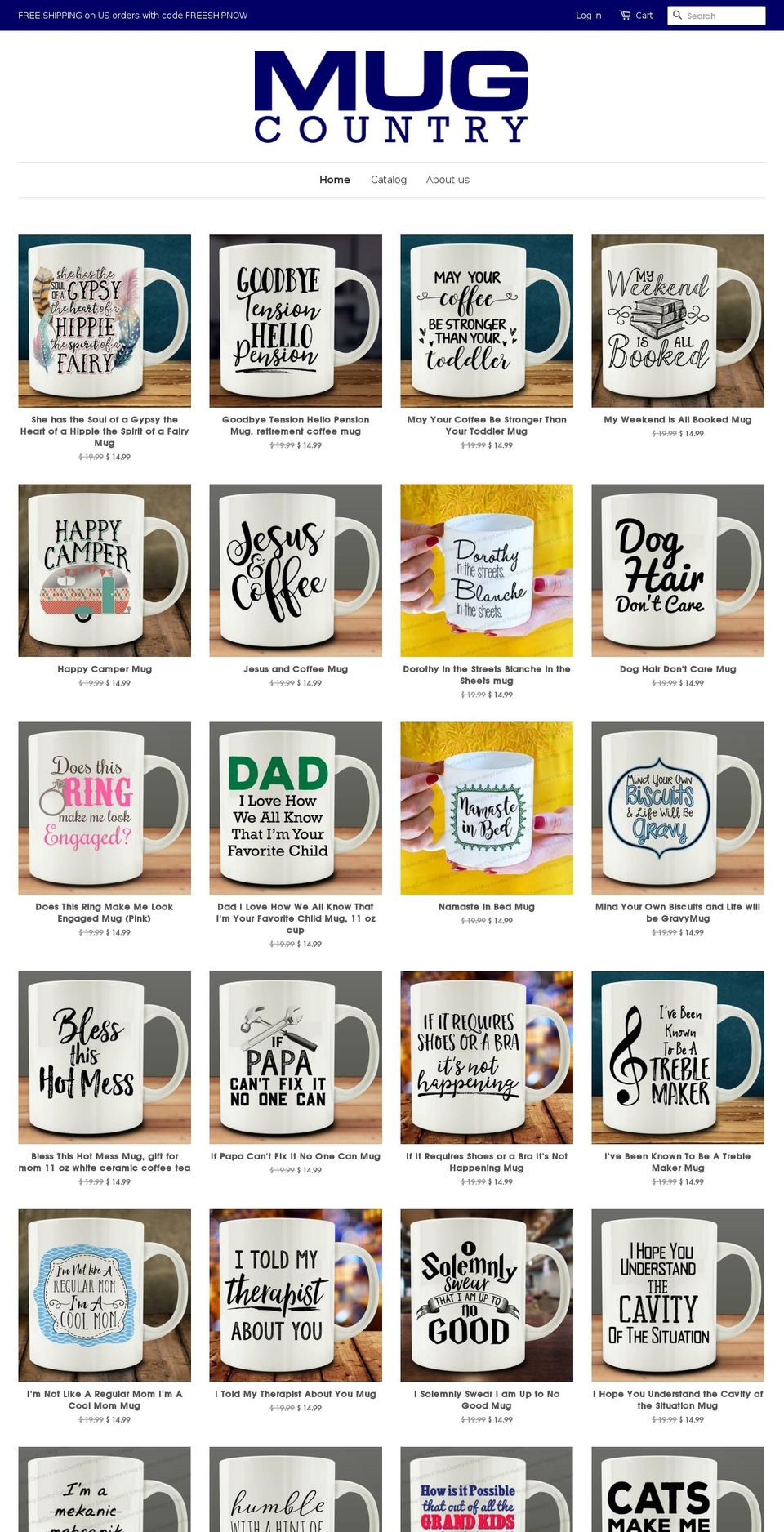 mugcountry.com — Shopify storefront screenshot