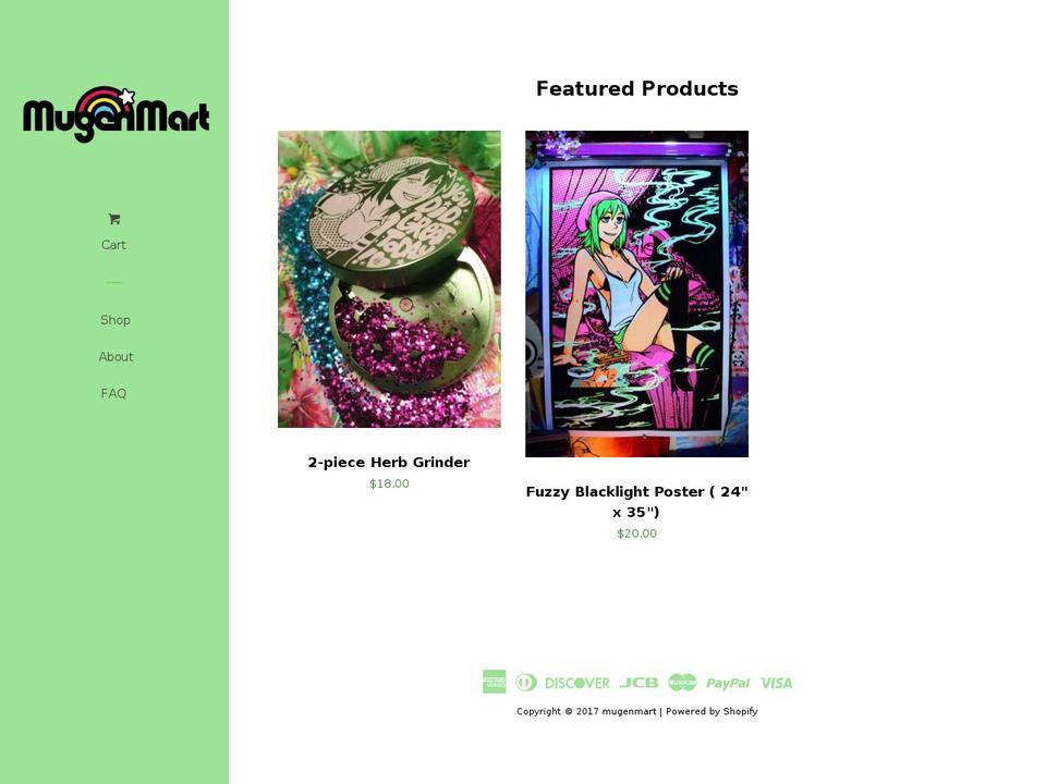 mugenmart.com shopify website screenshot