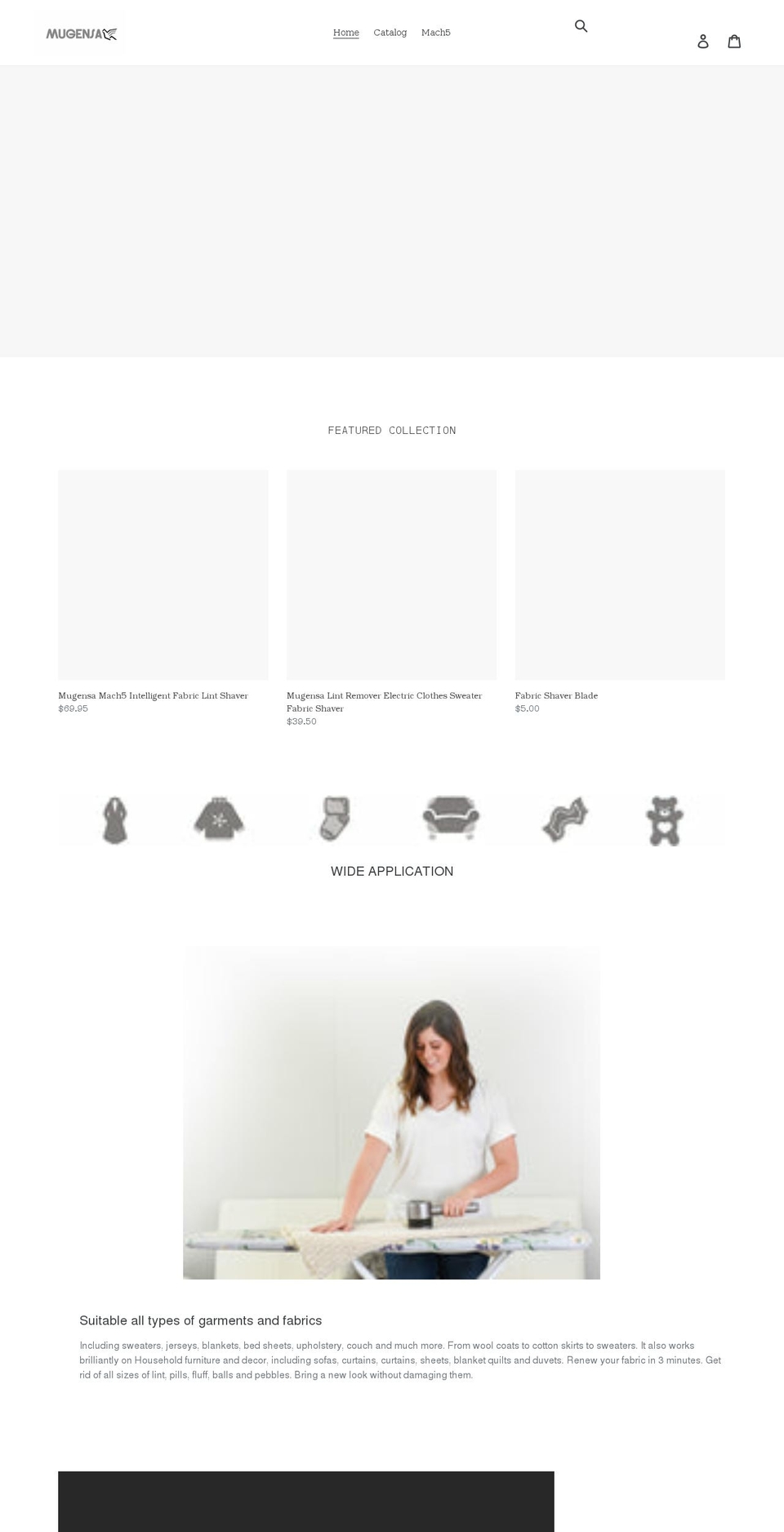 mugensa.com shopify website screenshot