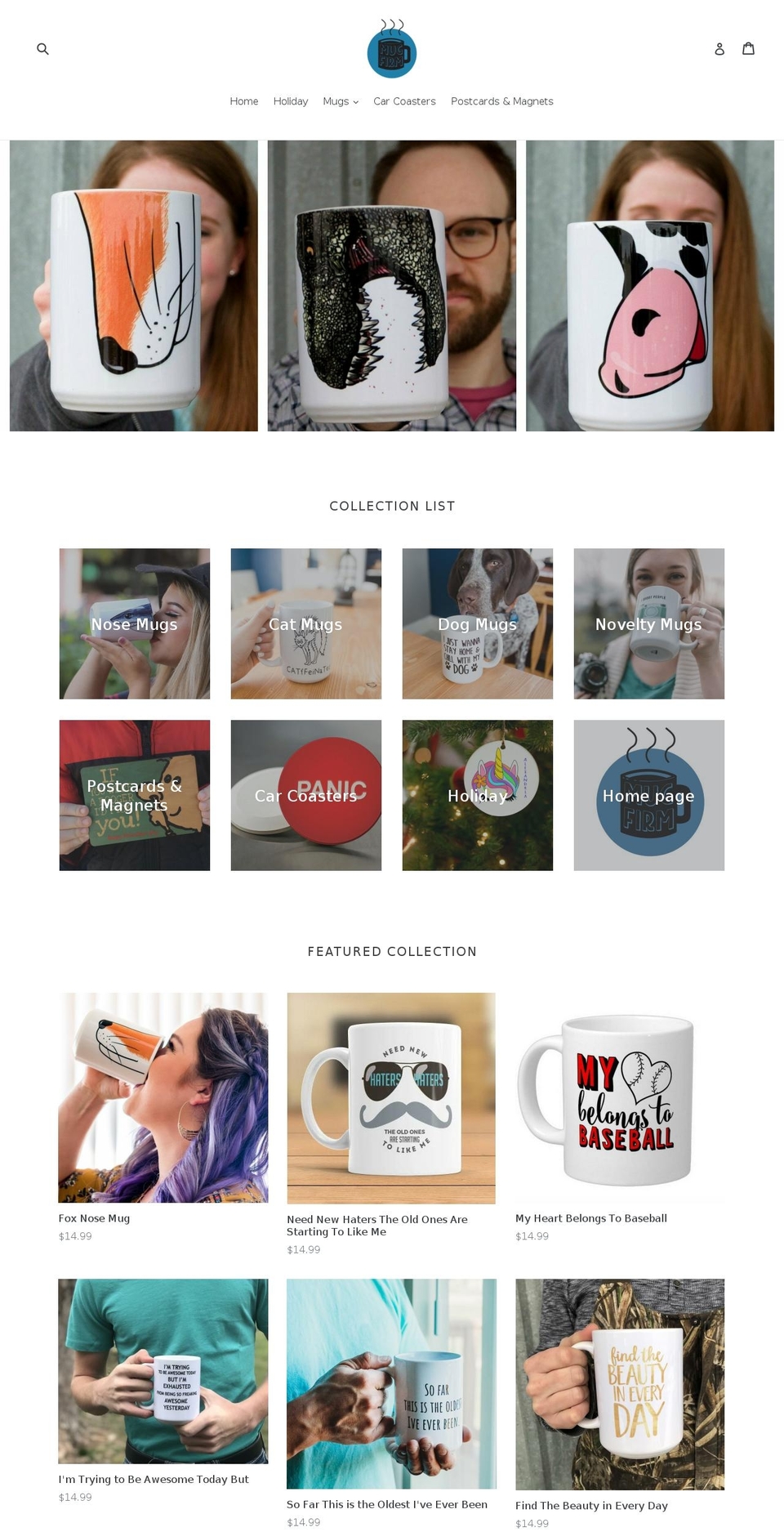 mugfirm.com — Shopify storefront screenshot