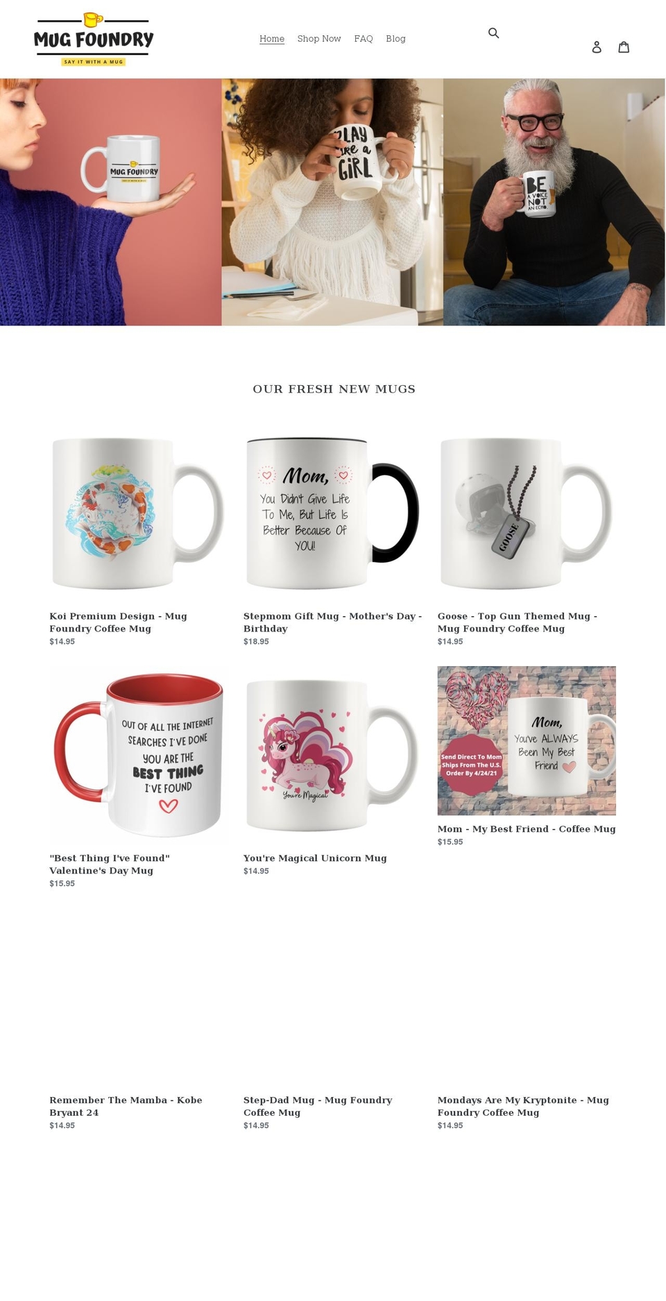 mugfoundry.com shopify website screenshot