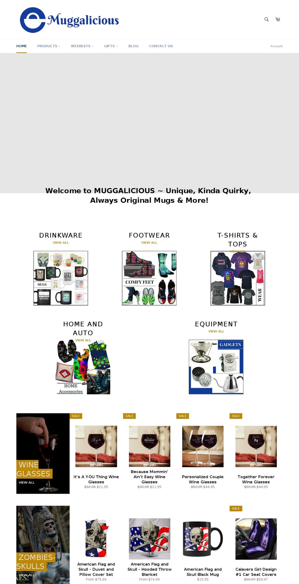 muggalicious.myshopify.com — Shopify storefront screenshot