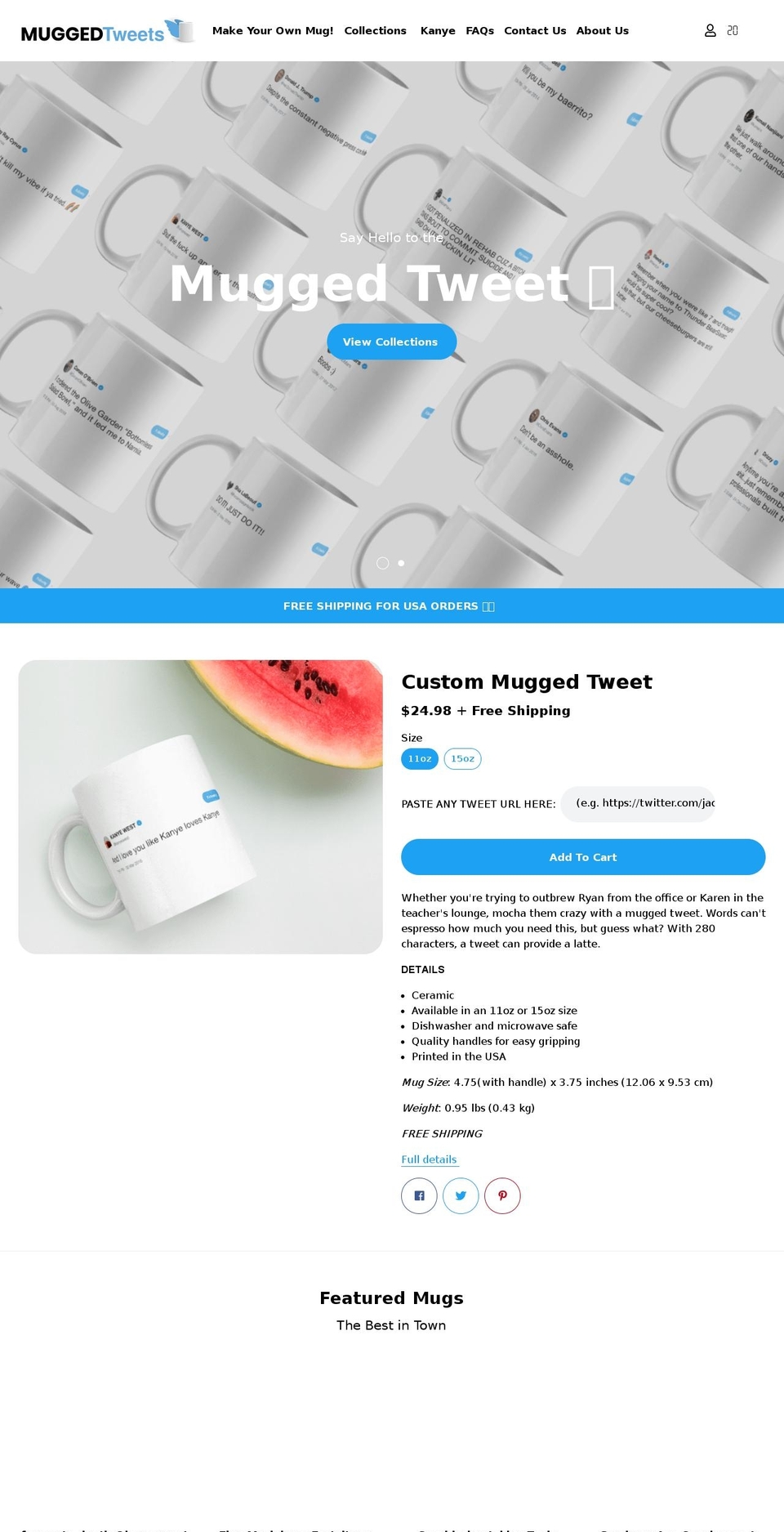 muggedtweets.com shopify website screenshot
