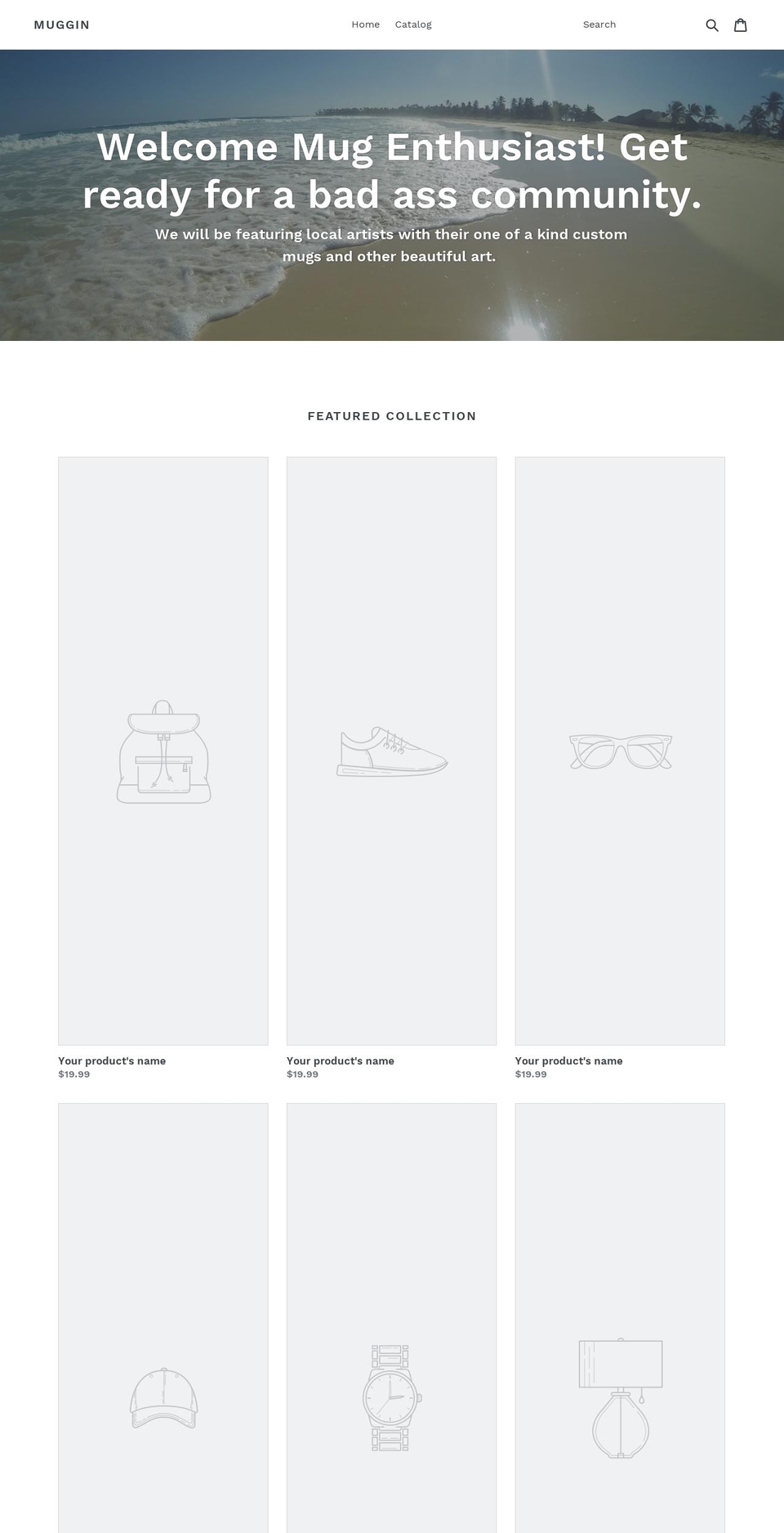 muggin.com — Shopify storefront screenshot
