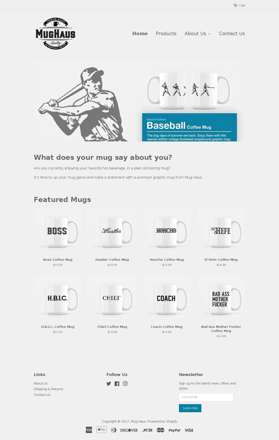 mughaus.com shopify website screenshot