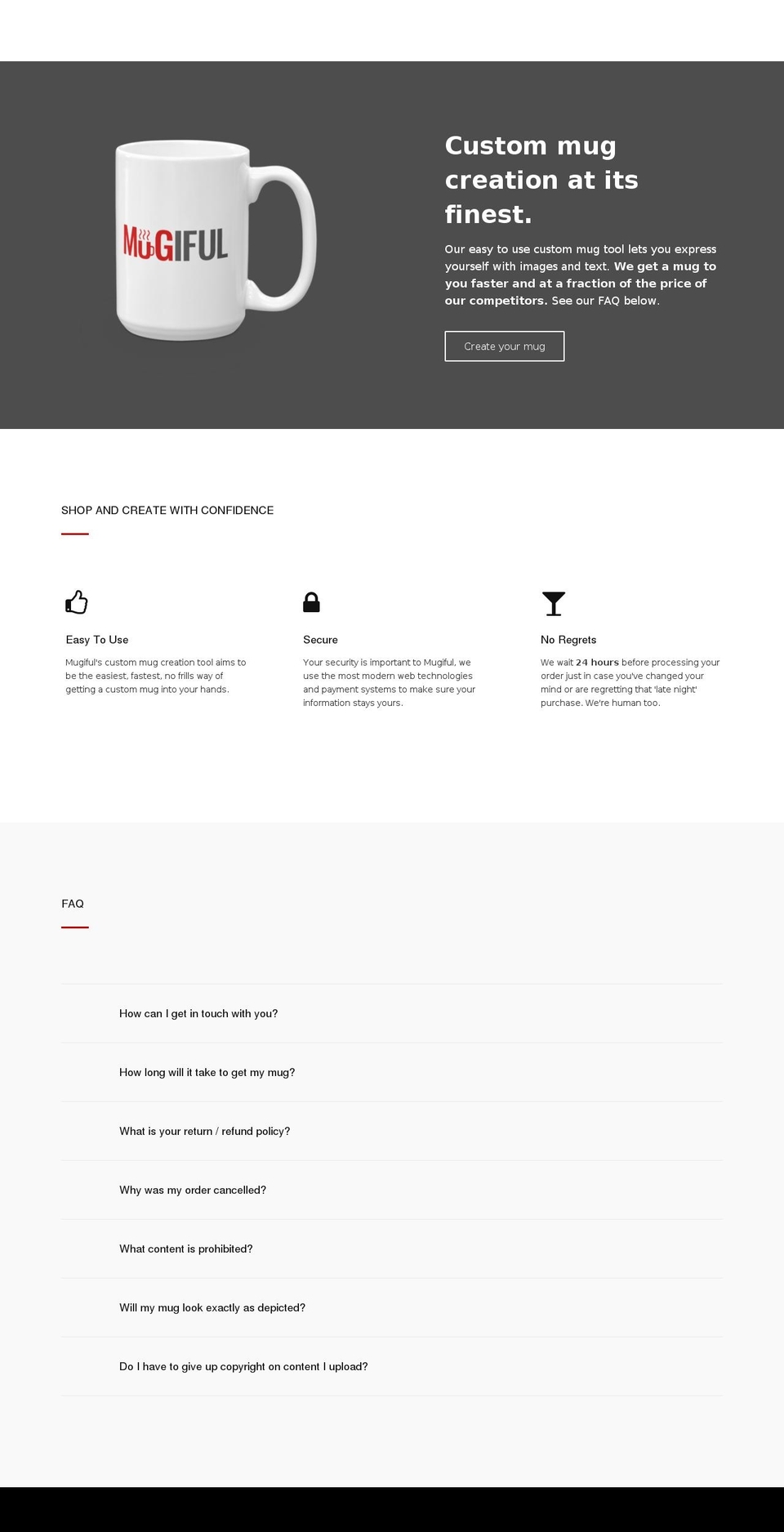 mugiful.com — Shopify storefront screenshot