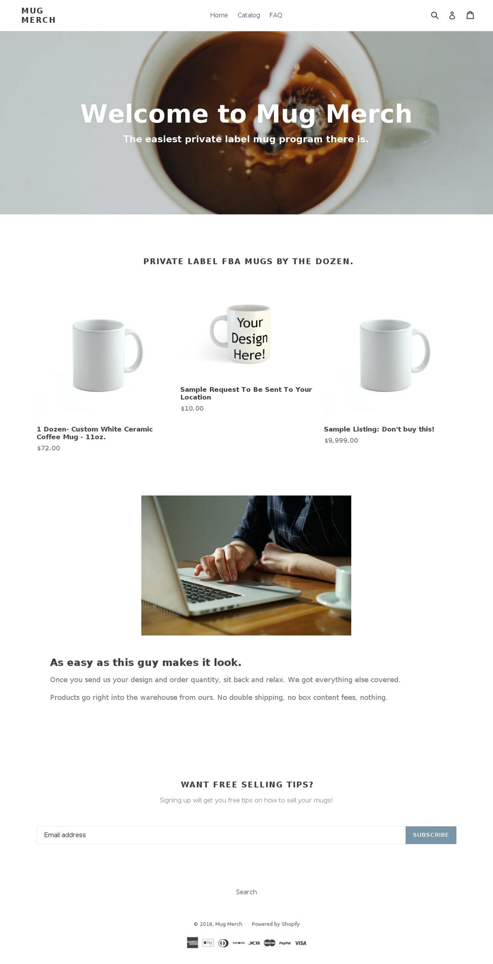 mugmerch.com shopify website screenshot