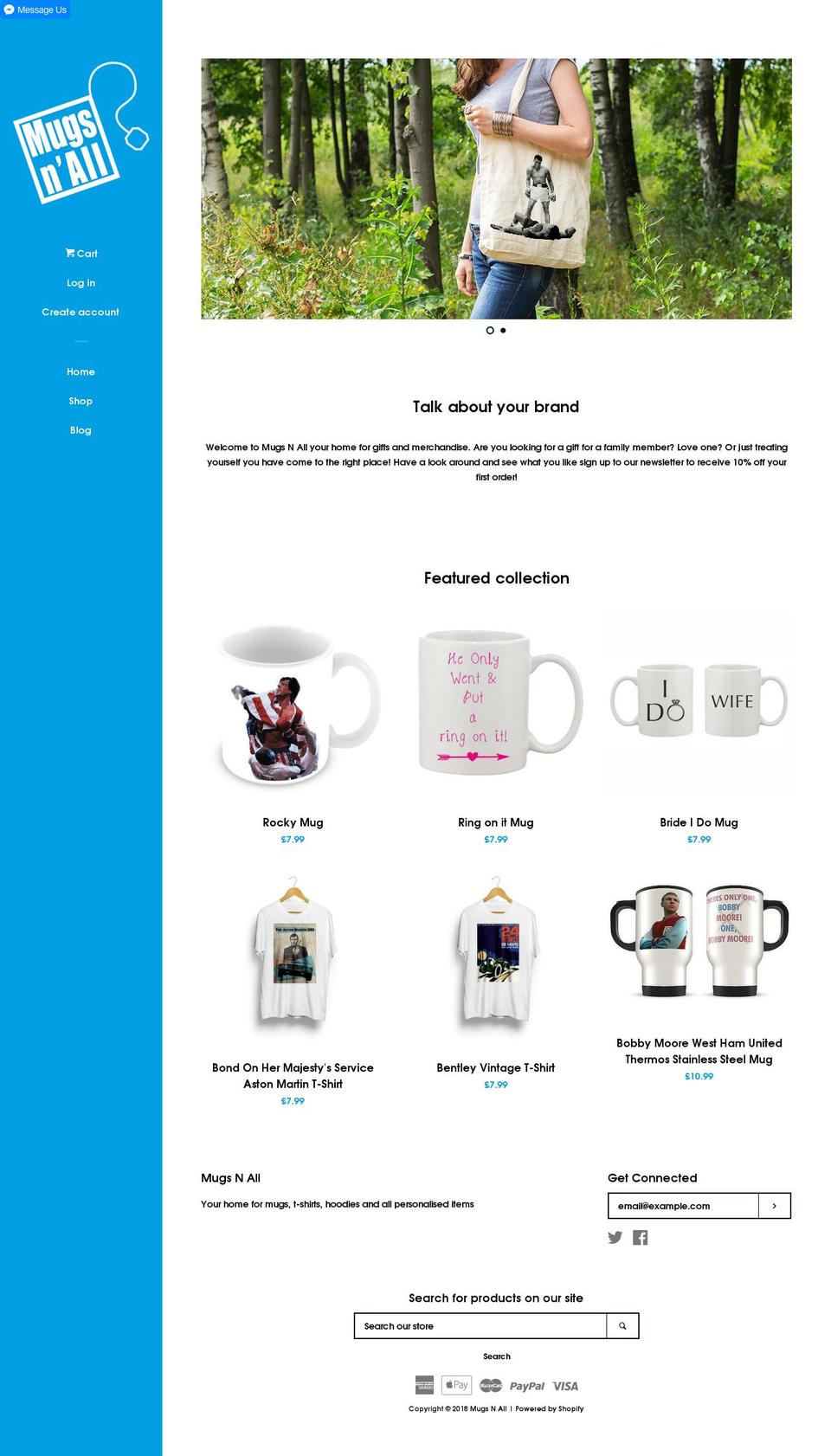 mugsnall.com — Shopify storefront screenshot