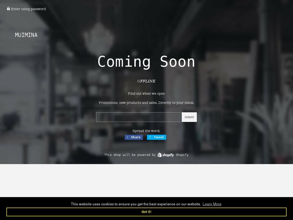 muimina.com shopify website screenshot