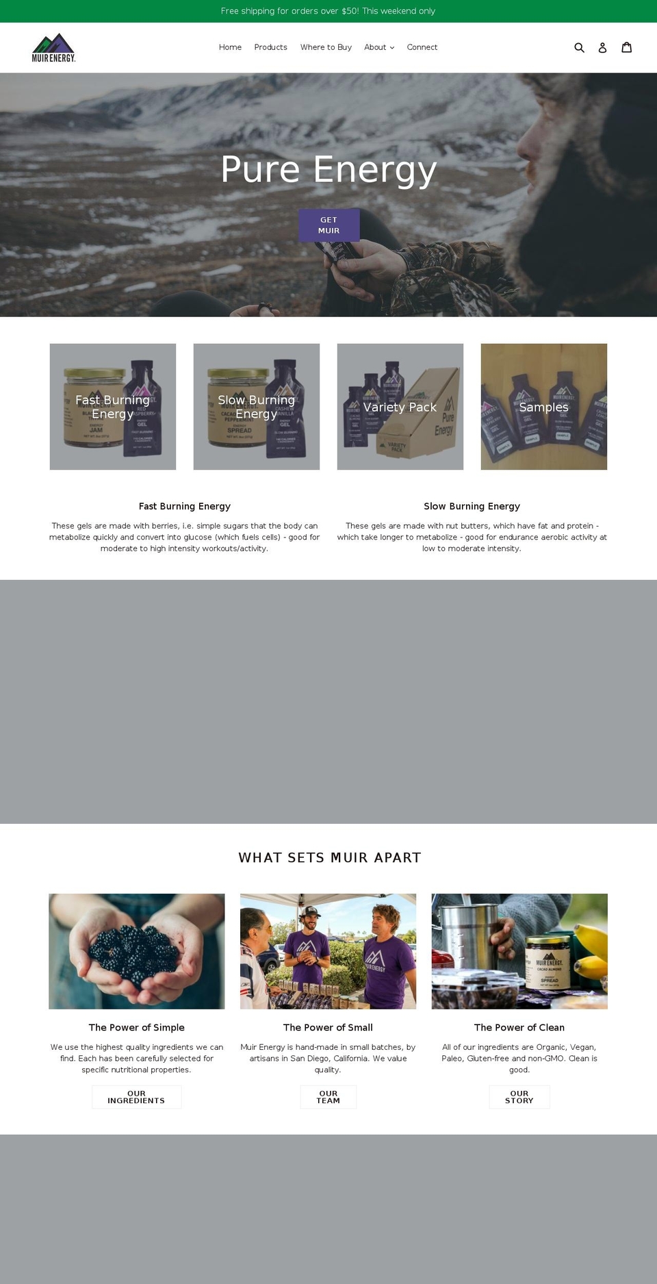 muirenergy.com shopify website screenshot