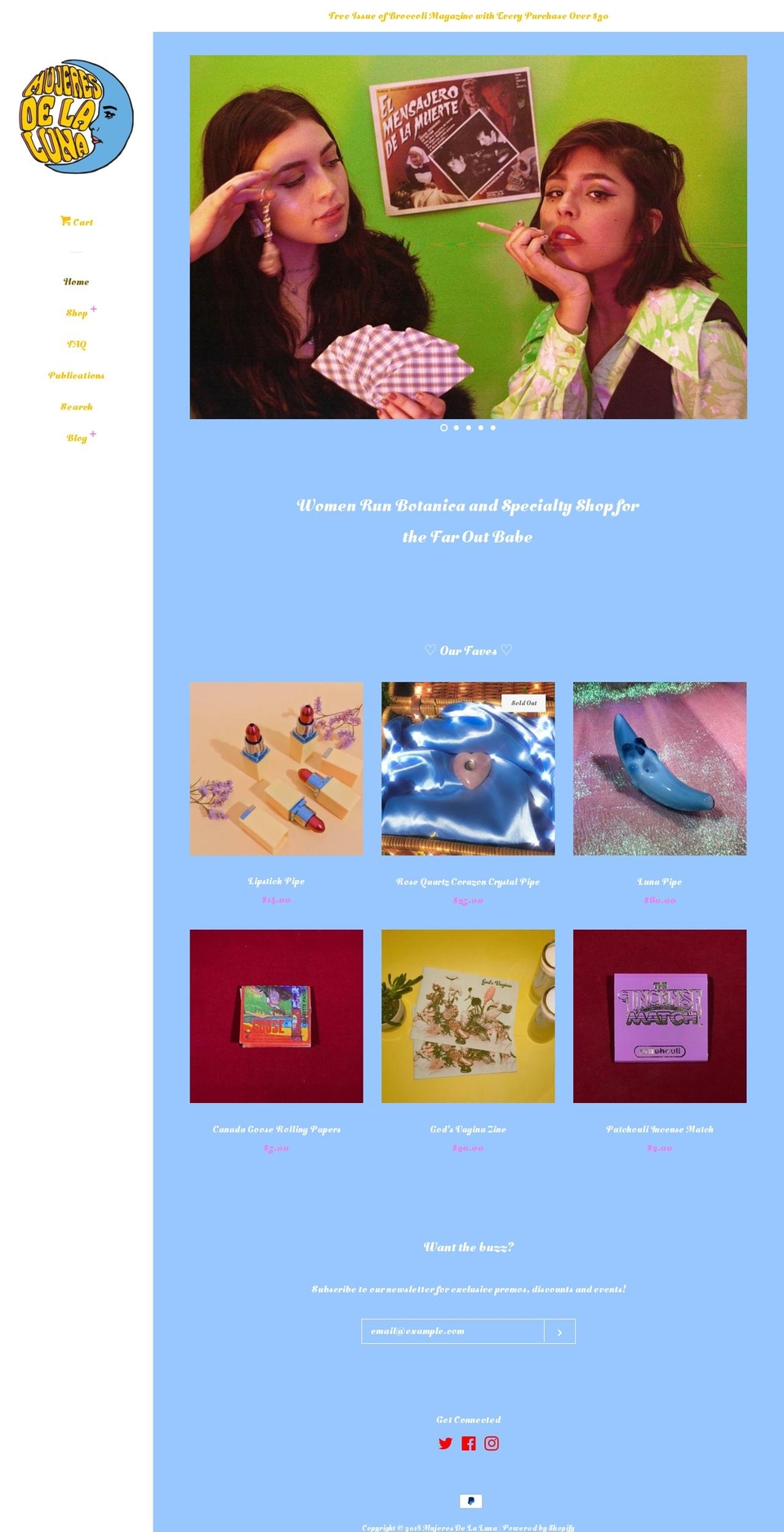 mujeresdelaluna.com — Shopify storefront screenshot