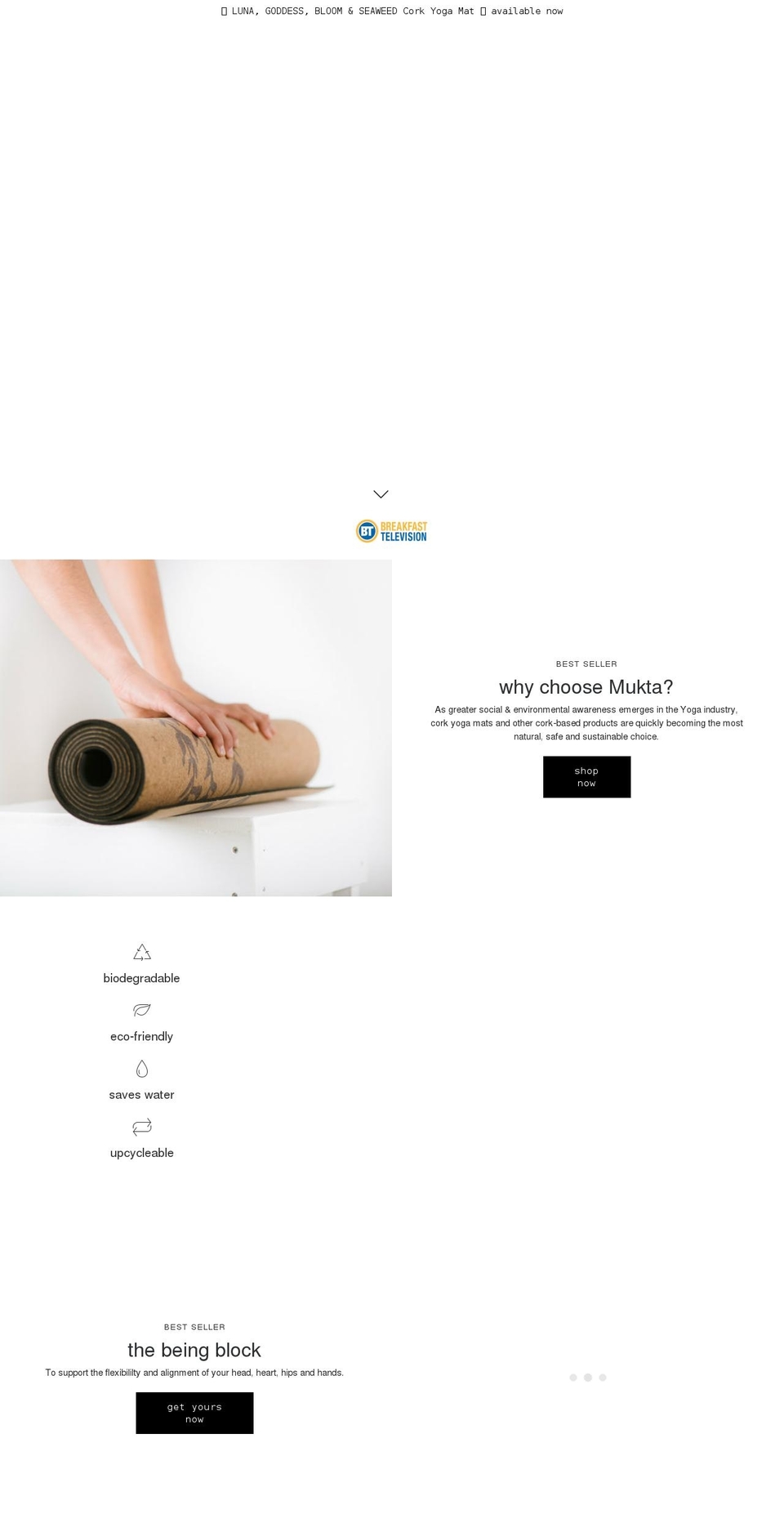 mukta.ca shopify website screenshot