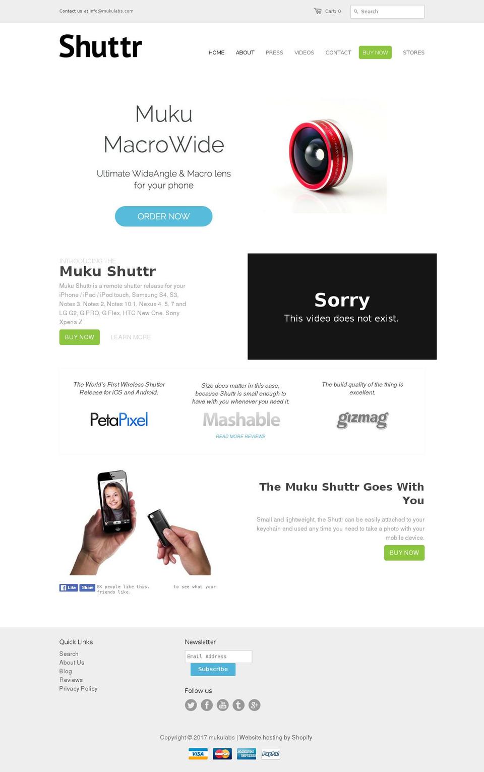 mukulab.com shopify website screenshot