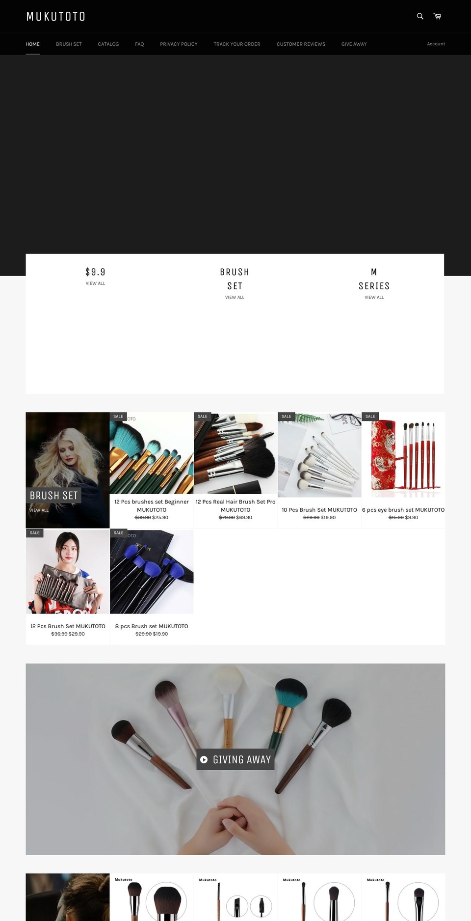 mukutoto.com — Shopify storefront screenshot