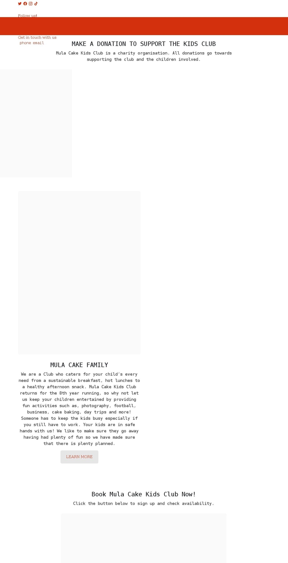 mulacakekidsclub.com shopify website screenshot