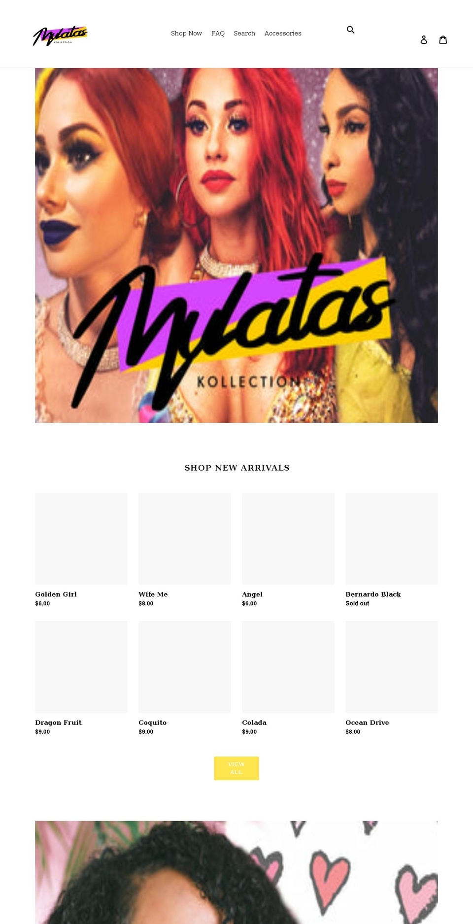 mulataskollection.com shopify website screenshot