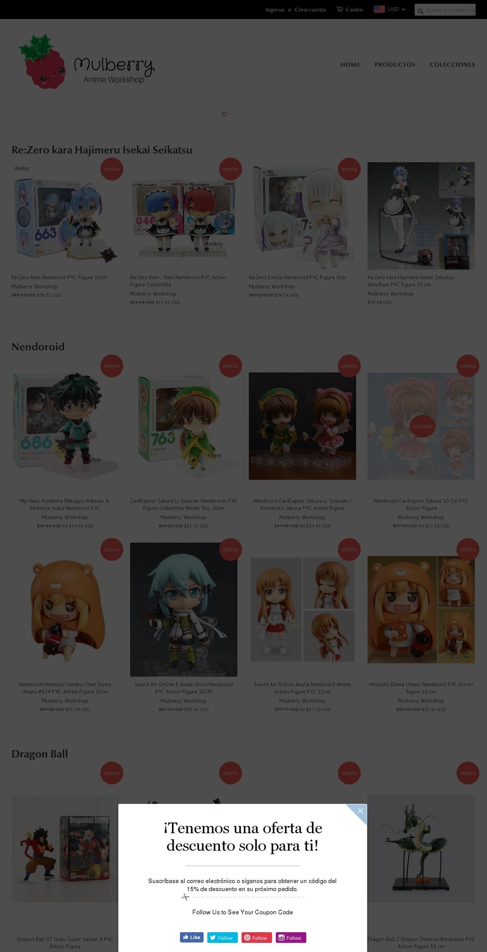 mulberryworkshop.com — Shopify storefront screenshot